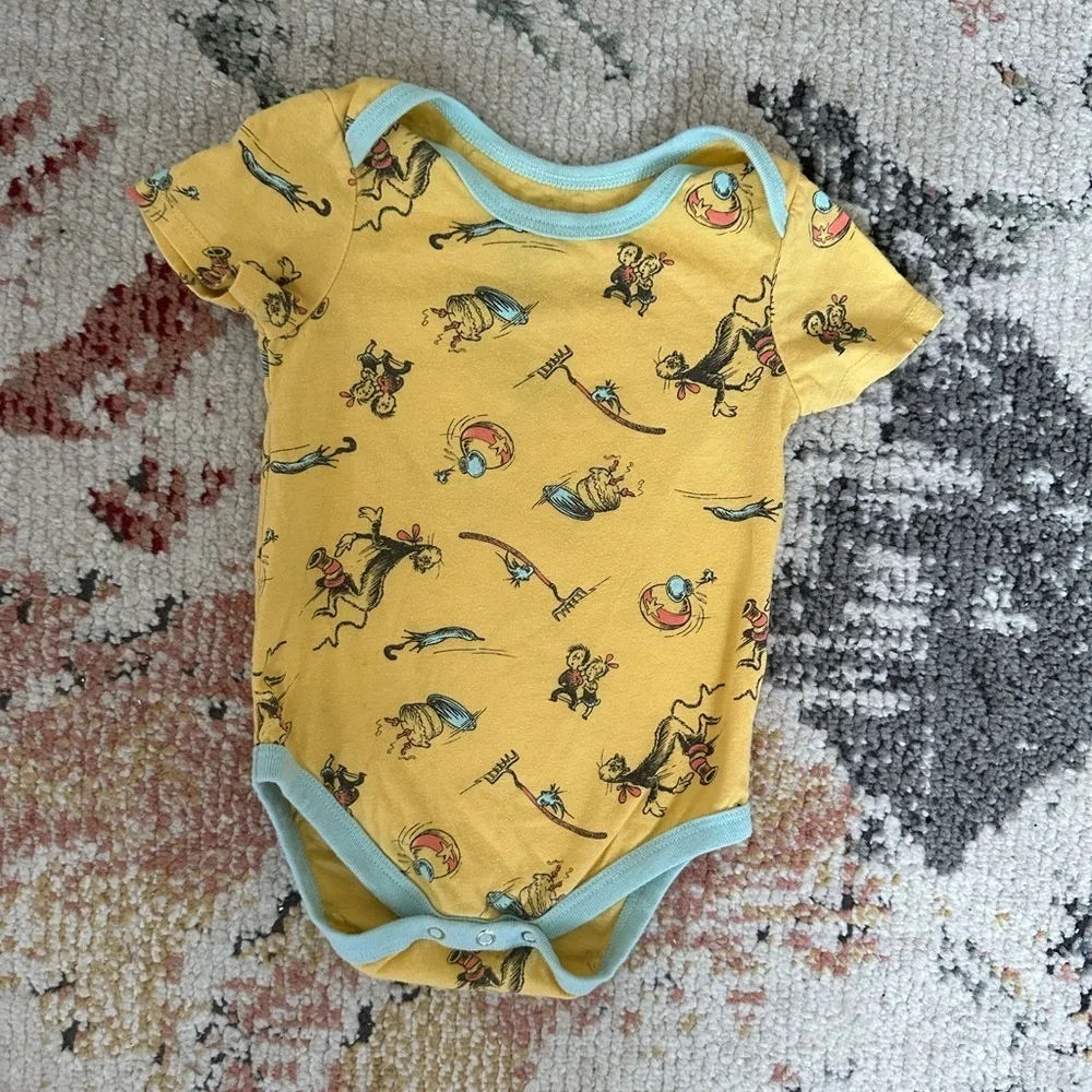 Dr. Seuss Cat and The Hat Sally Fish 18 Months Baby Boy or Girl One Piece